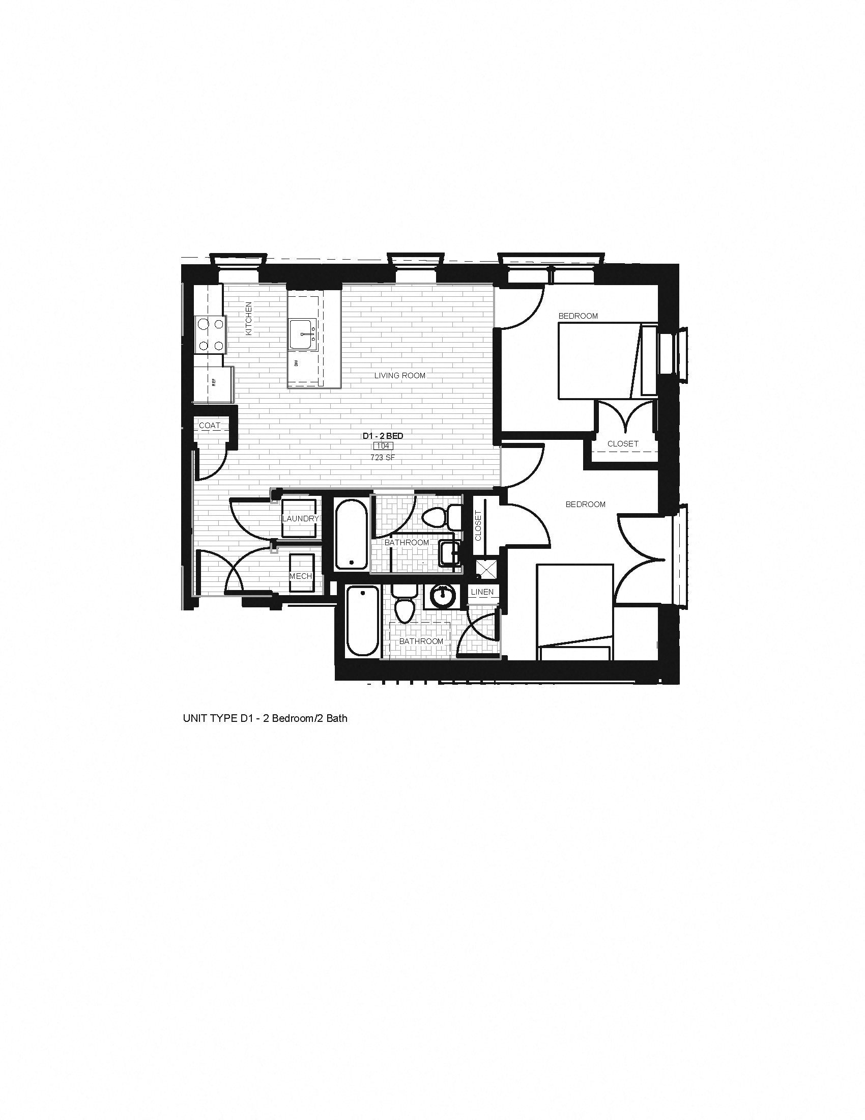 Franklin Lofts and Flats Floor Plan Diagram D1